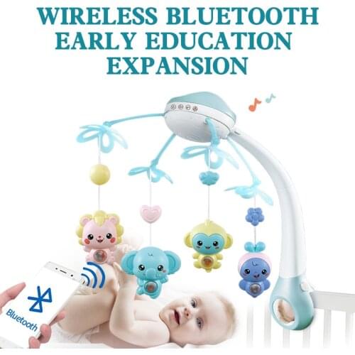 Baby Musical Crib Mobile Rotating Hanging Rattles Stroller Accessory Bed Bell With Night Light Car Bed Crib Toy For Newborn Baby
