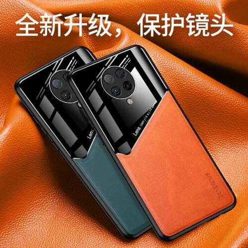 Soft TPU Bumper Tempered Glass +PU Leather Shockproof Phone Case For Xiaomi Redmi K30Pro Back Magnetic Cover