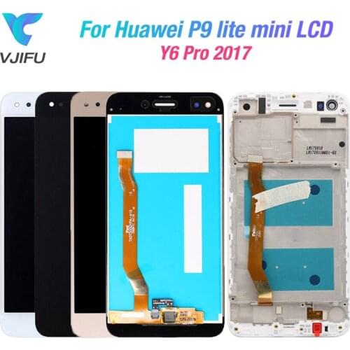 5.0 inch original Y6 Pro 2017 LCD screen For Huawei P9 lite mini LCD Display Touch Screen Digitizer Assembly SLA-L02 L03 L22