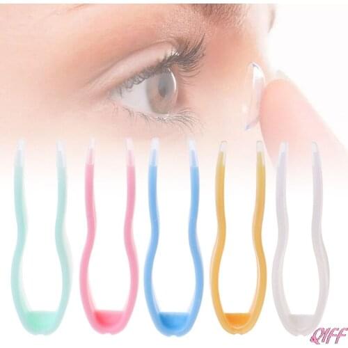 Contact Lens Tweezers Care Travel Clip Clamp Remover Tool Tips Random Color Kit