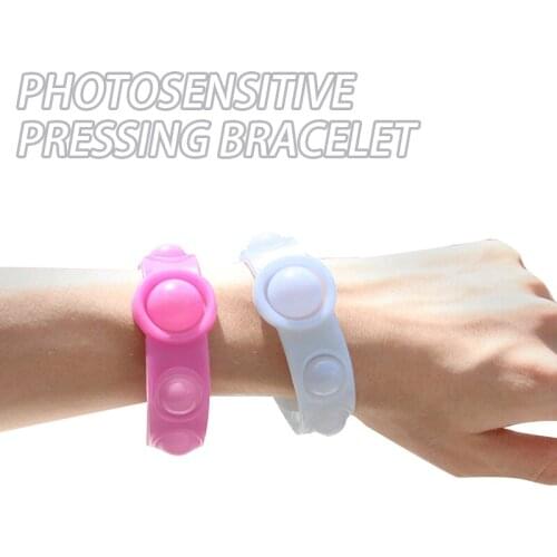 Fidget Toys Luminous Silicone Bracelet Stress Relief Toys Pops Squishy Toy Simple Dimple Bracelet Is Safe And Non-Toxic