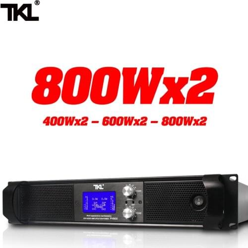 Professional power amplifier 2CH*800 watts 8ohms Sound system DJ audio for stage home HIFI