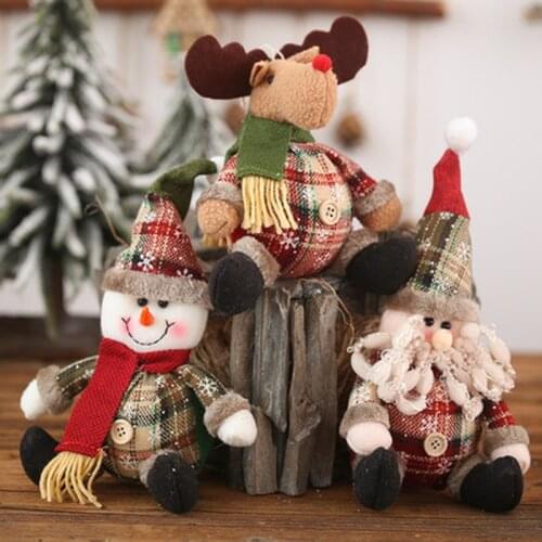Santa Claus Christmas Doll Merry Christmas Decorations for Home Elk Christmas Ornaments Xmas Tree Decor Christmas Ornaments