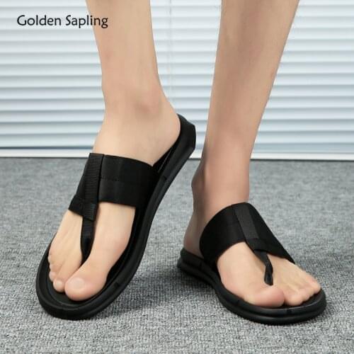 Golden Sapling Mens Slippers Fashion Casual Shoes Outdoor Beach Flip Flops Summer Leisure Retro Footwear New Classics Men Shoes