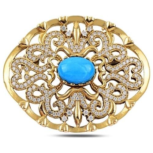 Silverlina Silver Zircon Stone Authentic Brooch