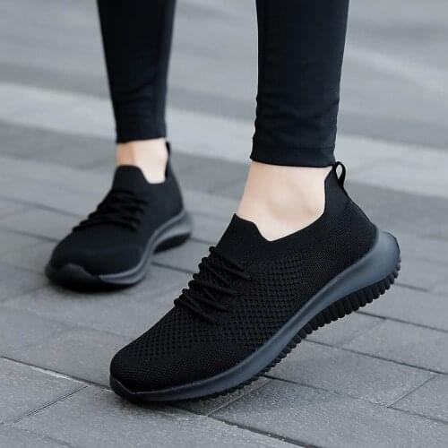 Light Womens Sneakers Summer Breathable Mesh Sock Shoes Woman 2021 New Black White Tennis Shoes Flats Sport Running basket 41