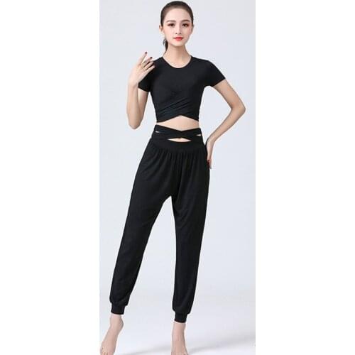 2021 New CM032 Female Latin Dance Dress Women Tops and Pants set for Ballroom Belly Modern Dancing Performamnce