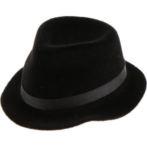 1/6 Scale Black Bowler Hat Accessories for 12'' Action Figure Body