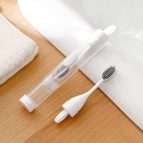 1PCS Portable travel toothbrush for business trip with small head mini foldable small adult travel male and female suit tool