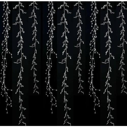 100/120/150cm Acrylic Crystal Bead Curtain Clear Water Drop Diamond Shape Branch String Garland For Wedding Party Hanging Decor