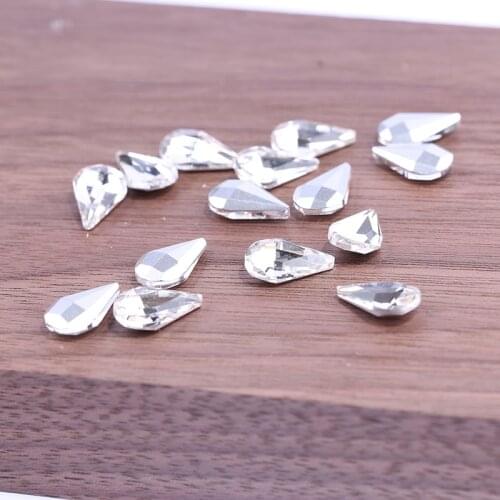 330pcs/pack 13x18mm point back crystal clear teadrop glass stone beads for jewelry making diy accessories