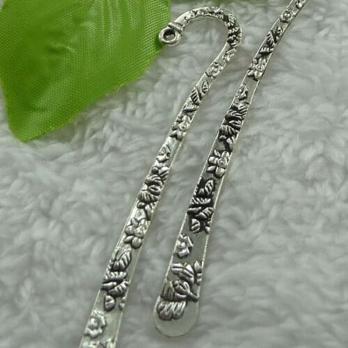 80 pieces antique silver nice bookmarks 80x16mm #2743