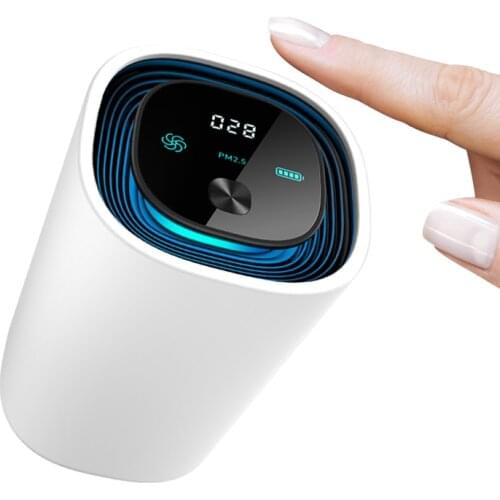 LAMJAD PM2.5 monitoring Car Air Purifier Humidifier Aluminium Alloy Auto Armo Diffuser Air Freshener Humidifier For Cars