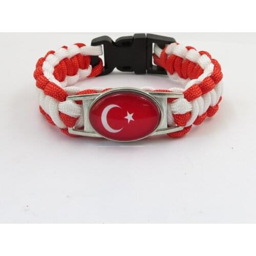 Infinity love turkey bracelet turkey country bracelet fashion man and woman rope bangle turkey flag