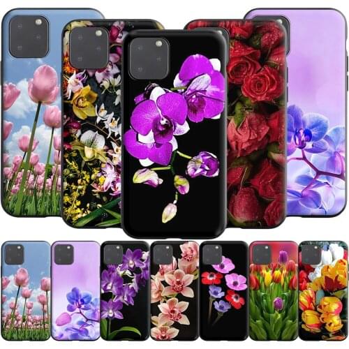 Orchid Flowers Colorful Silicone Case for Realme Narzo 30A GT NEO C3 C25 C21 C20 C17 C15 C12 C11 8 7 7i 6 6i Pro