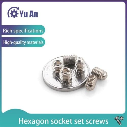 DIN916 Socket Head Less Hexagon Set Screw Head Less Screw Machine M2.5-m5 From Stock 50Pcs