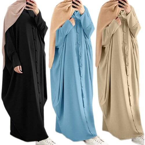 Dubai Abaya Women Muslim Hijab Dress Loose Batwing Sleeve Kaftan Turkey Party Gown Islamic Clothing Arabic Robe Moroocan Caftan