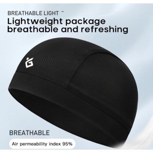 Breathable Antiperspirant Cooling Cap Sweat Wicking Cycling Running Hat Helmet Lining Beanie Dome Cap For Cycling Helmet