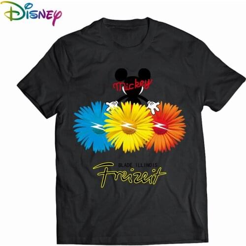 Disney T-Shirt Mickey Mouse Daisy Duck Cartoon Print Women Cotton T-Shirt Short Sleeve Streetwear O-Neck Pullover Loose Tee Tops
