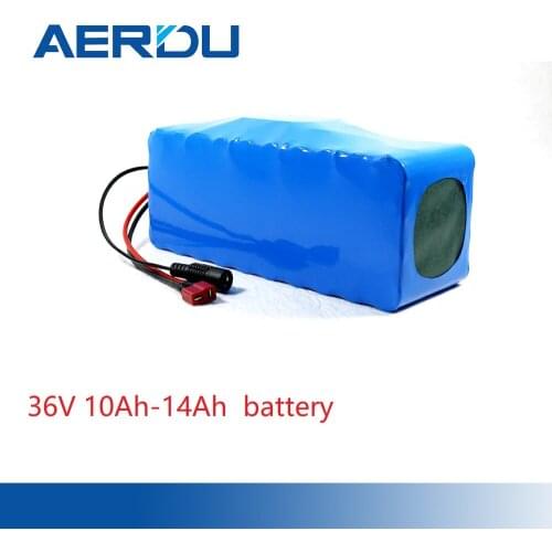 AERDU 36V 10Ah-14Ah Lithium Battery Pack 18650 2900mAh 600W 500W 450W 350w 250W 37V Ebike Electric Car Bicycle Motor Scooter