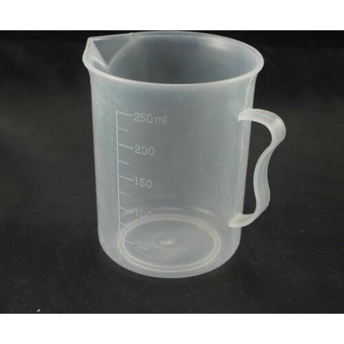 250ml Material PP Measuring Cup Graduated Lab Test Liquid Measure Tool Lot