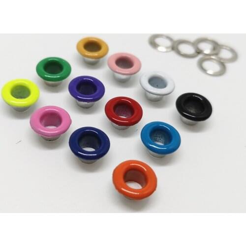 100pcs Hole 4mm Scrapbook Eyelet Metal eyelets For Scrapbooking DIY embelishment for homework clothes sewing garment eyelets