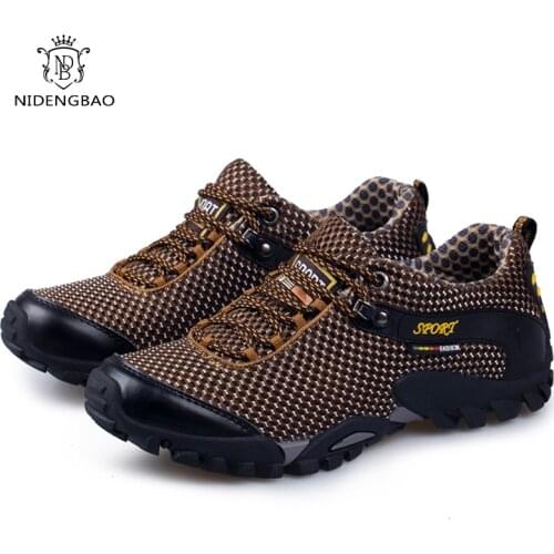 Men Casual Shoes New Anti-Skid Trekking Shoes Outdoor Walking Shoes Sneakers Breathable Climbing Sports Shoes Big Size 39~47