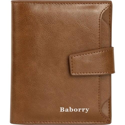 Mens High Quality PU Leather Zipper Hasp Wallet Male Short Wallets Casual Coin Purse Card Holder Photo Holders Retro