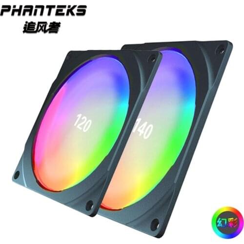 PHANTEKS 5V 120/140MM Halos 5V RGB Colorful LED Rainbow Color Fan Aperture Compatible With 12/14cm Support Motherboard Control
