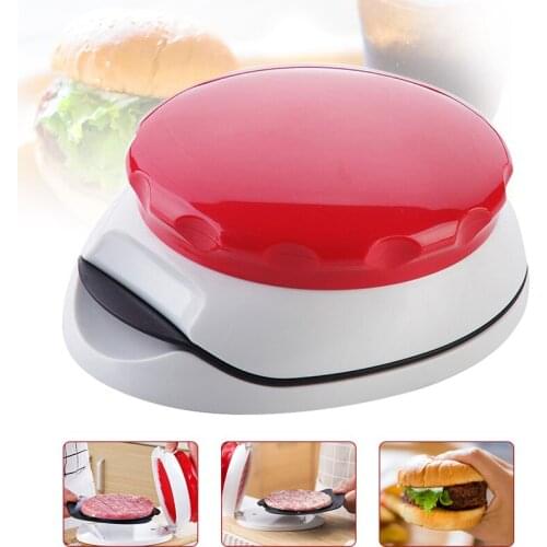 Burger Press Hamburger Patty Maker Adjustable 1/4 Lb 1/2 Lb Non-Stick Handheld Meat Press E2S
