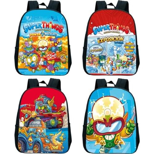 Superzings Kindergarten Backpack Kids Cartoon Rucksack Boys Girls SuperThings Series 7 School Bags Children Bag Toddler Knapsack