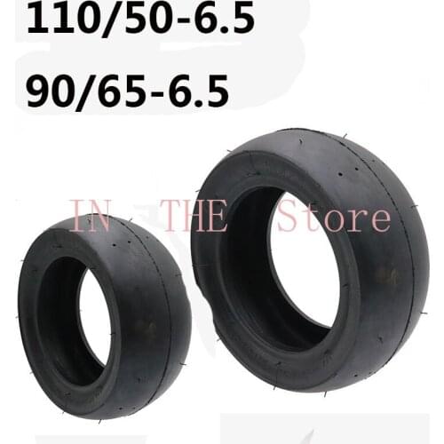 Slick Tyre 110/50-6.5 Rear90/65-6.5 Front Tubeless Vacuum Tire for 47cc 49cc Mini Pocket Bike Motorcycle Accessories