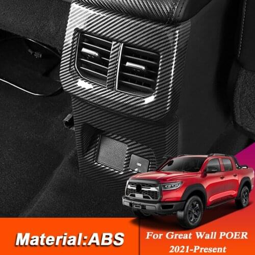 Car Styling Sticker For Great Wall POER Connon 2021-Present Interior Rear Air Vent Frame Sequin Decoration Auto Accessories