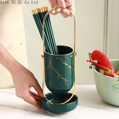 Light Luxury and High Value Chopstick Rack Storage Box Drain Tube Chopstick Cage Household Kitchen Knife Fork Spoon Storage Rack