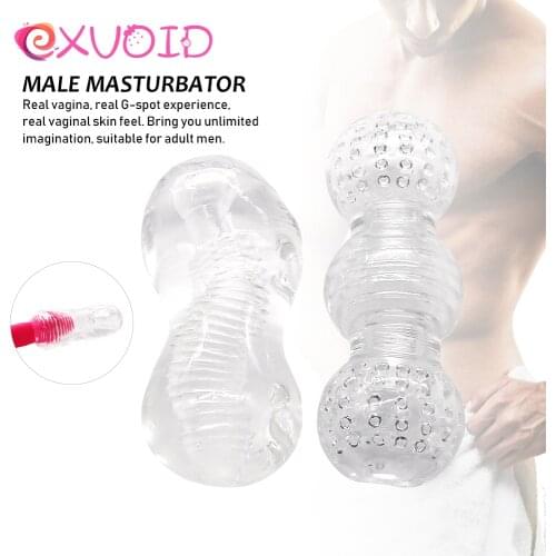 EXVOID Penis Exercise Trainer Delay Ejaculation Artificial Vagina Mouth Blowjob Pussy Male Masturbator Deep Throat Oral Sexy