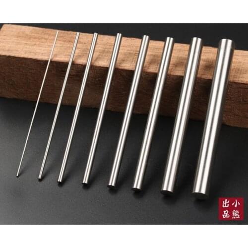 100mm length HSS Solid Round Rods for knife diy handle parts Lathe Tool White Steel Rod Woodworking Carving Knife