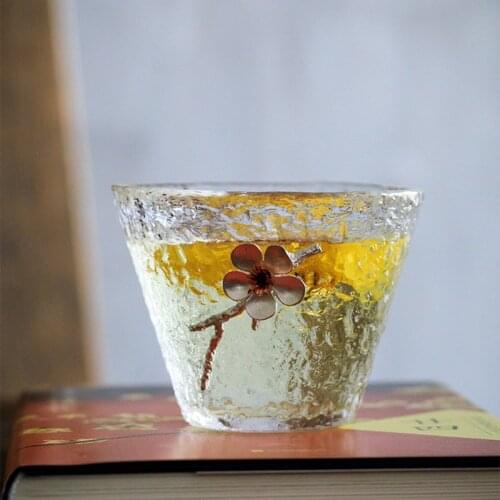 Japanese Hammer Glass Small Tea Cup Tin High Temperature Glass Single Cup
