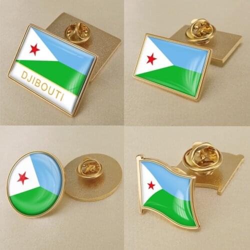 Djiboutis Flag Brooch/Badges/Lapel Pins