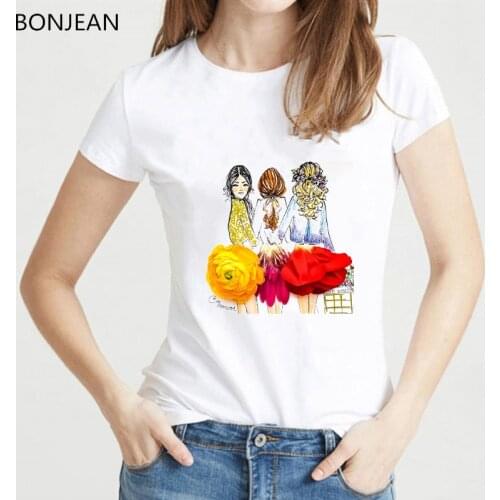 Womens summer clothing 2019 flowers dresses and girls design creative t shirts women funny vogue t shirt femme korean clothes