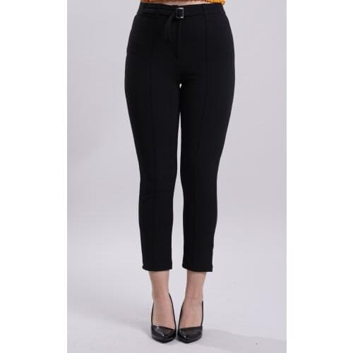 MANGA Womens Buckled Trousers Black