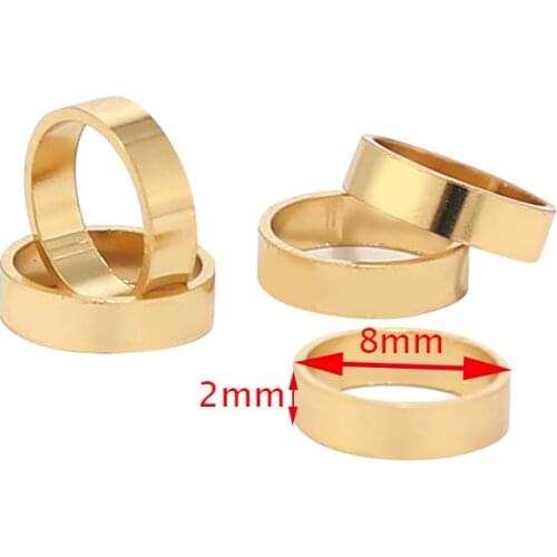 100PCS Stainless Steel 8mm Round Closed Seamless Jump Rings Gold Connector Findings For Jewelry Making