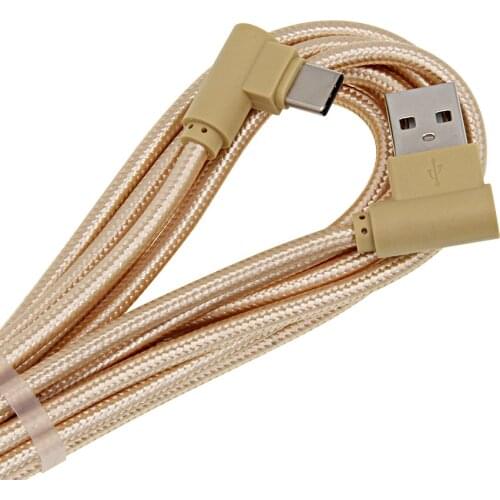 2side 90 Degree Cable USB C Micro USB Type C Nylon Braided Fast Charging Charger Cable for IPhone X Xiaomi Sony Cable 60pcs/lot