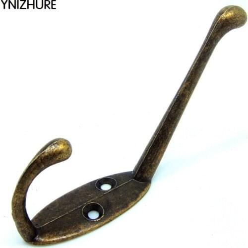 20pcs 90*17mm Decoration Hardware Antique wardrobe cabinet alloy hook wall hooks solid alloy single hook handbag hook hanger