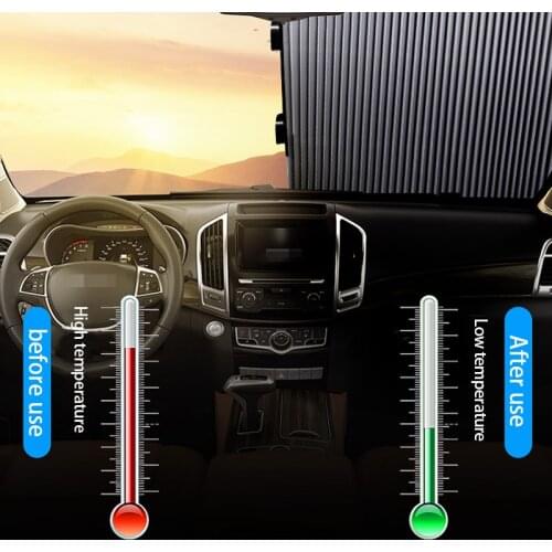 2021 Car Sunshade Roller Window Blinds Sun Shade Cover Retractable Windshield Sunshade Auto Rear Window Foldable Curtain Awning