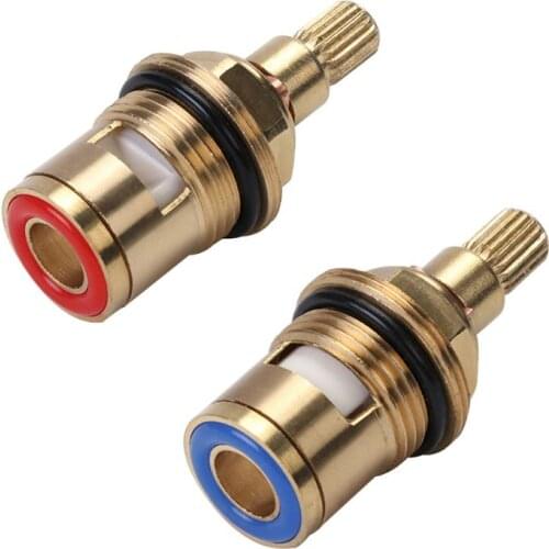 2021 New Brass Ceramic Thermostatic Valve Faucet Cartridge Bathroom Hot Cold Water Mixer Valve Water Temperature Ajustment Kit