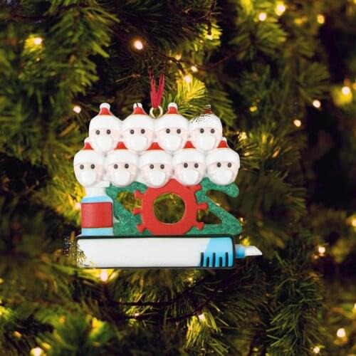 2021 Family Christmas Tree Hanging Pendant Snowman Pendant Christmas Ornaments DIY Name Blessing Festival Party Decoration