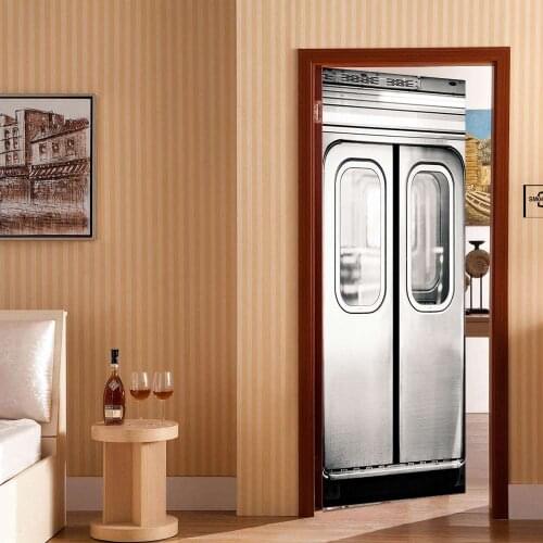 3D creative Subway gate door stickers wall stickers self-adhesive waterproof removable