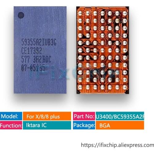 5pcs/lot U3400 for iphone x/8/8 plus/8plus BCM59355A2IUB3G BC59355A2 Wireless charging Charger Iktara IC Chip
