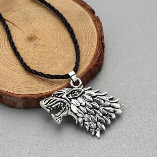 Antique The Wolf of Odin Necklaces for Men Norse Mythology Wolf Pendant Nordic Beast Amulet Charm Viking Jewelry Gift