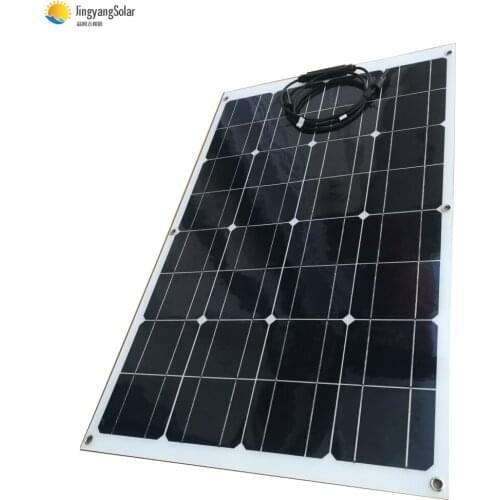 Free Shipping 80W Flexible Solar Panel Car Battery Charger 18V Output 12V China Solar System Kit mono solar cell